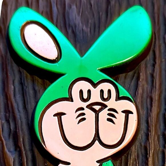 Vtg 1960 Art Pottery Bunny Rabbit Wall Plaque Hanging Easter Decor Ceramic 7 x4 - Picture 2 of 3